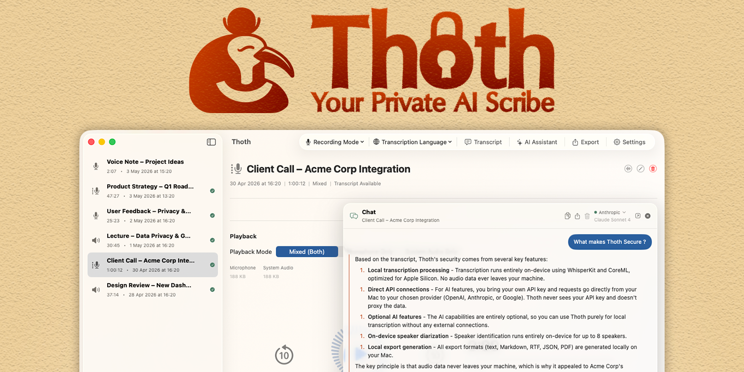 Thoth cover, AI Chat
